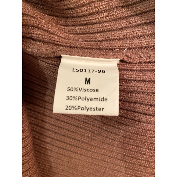 Lillusory Sweater Size Medium Collared V Neck Striped Tan & Cream Super Soft - Picture 9 of 12